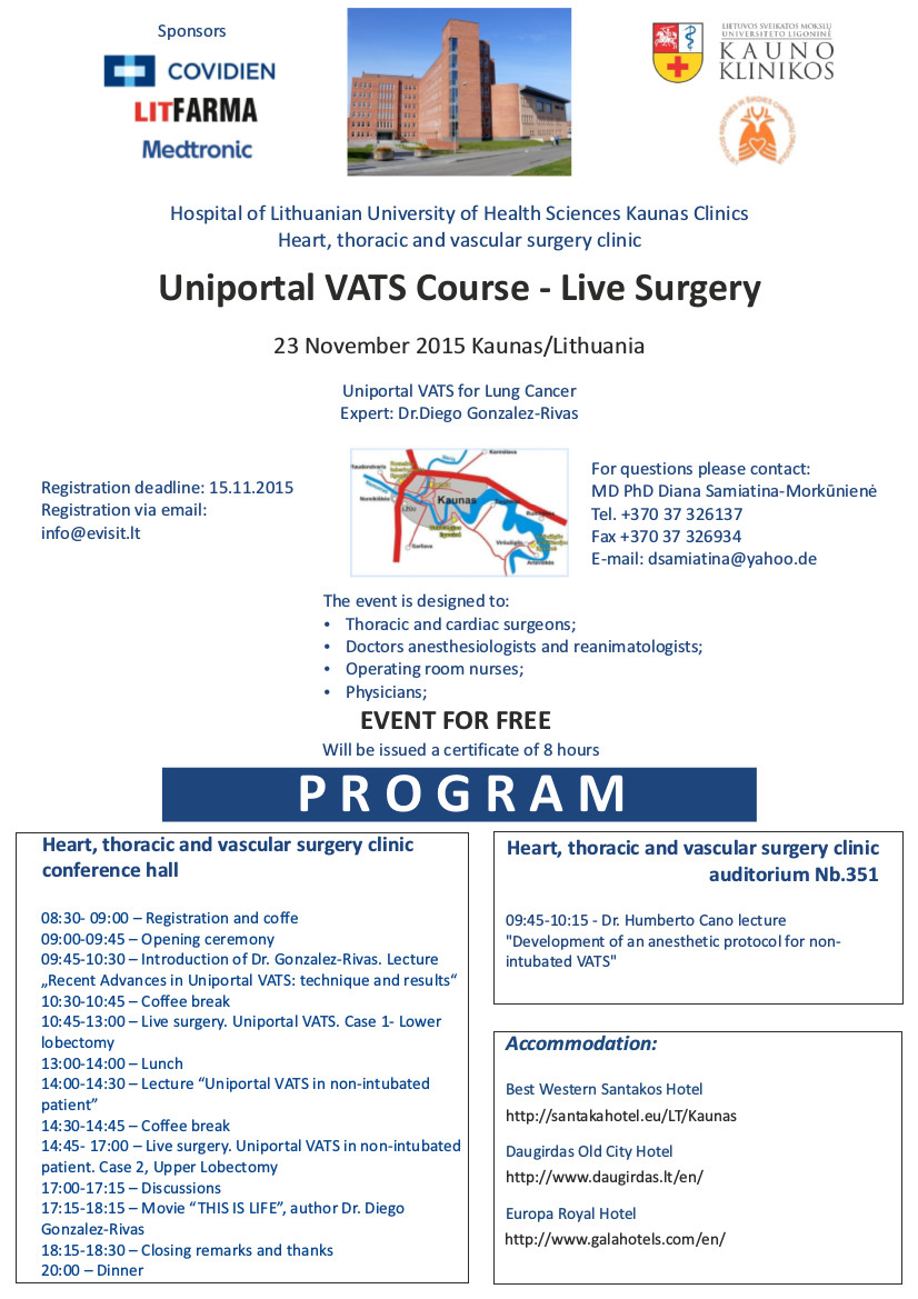 programa Uniportal VATS Course Live Surgery